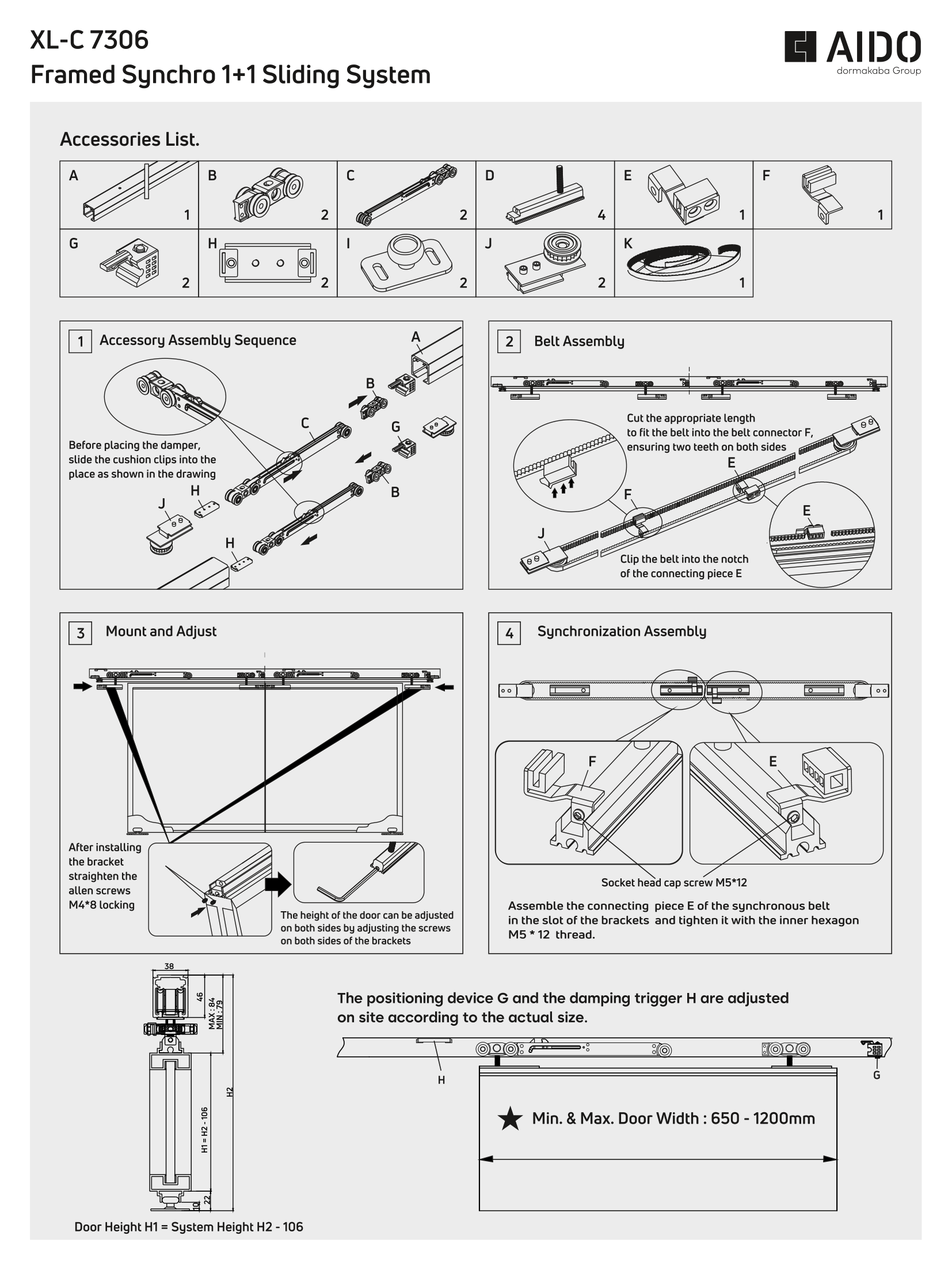 XL-C 7306 Framed Synchro 1+1 Sliding System